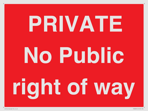 PRIVATE No Public right of way